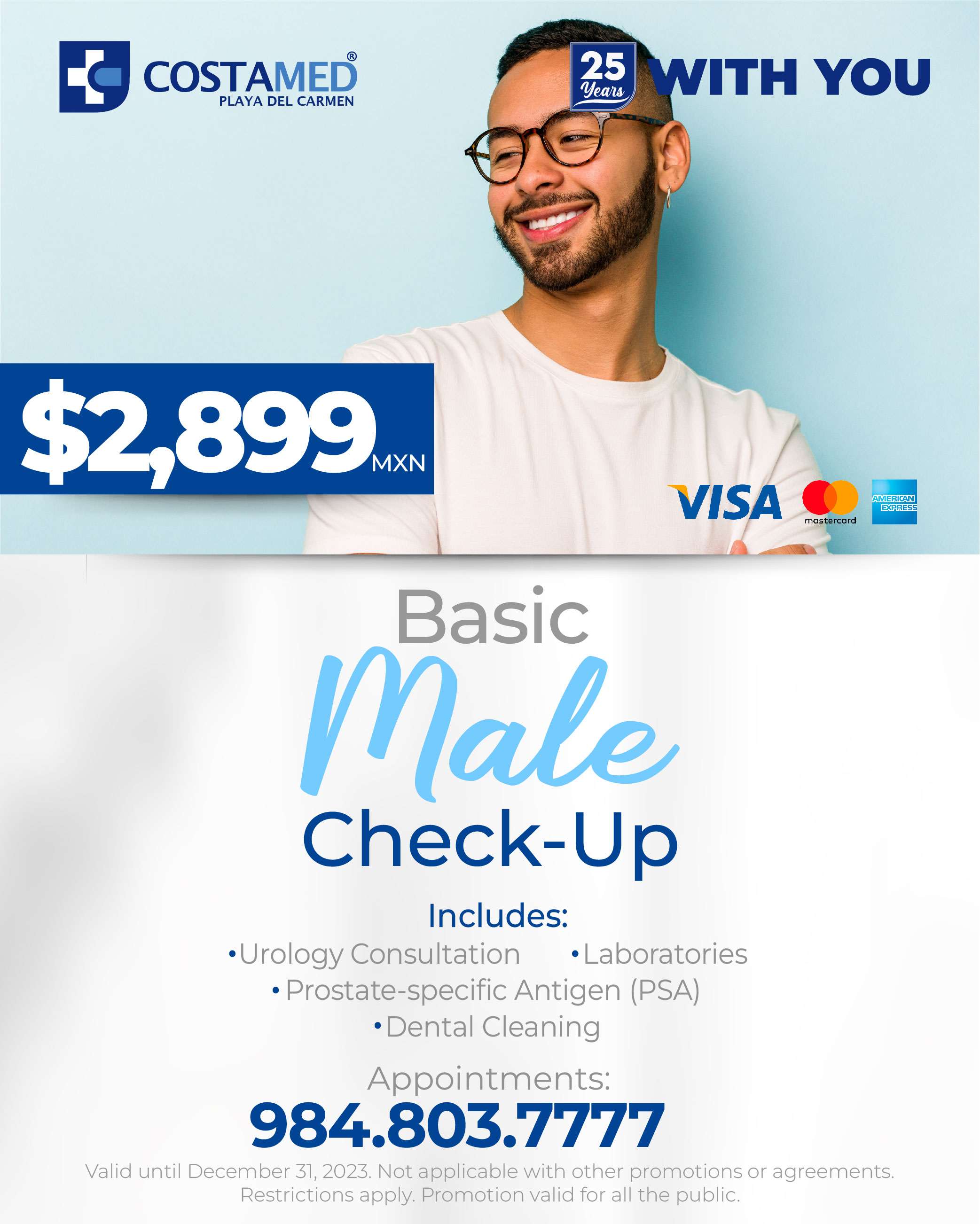 Costamed PLUS. Annual CheckUps for Men Grupo Médico Costamed
